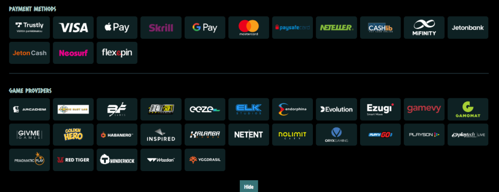 nords casino providers